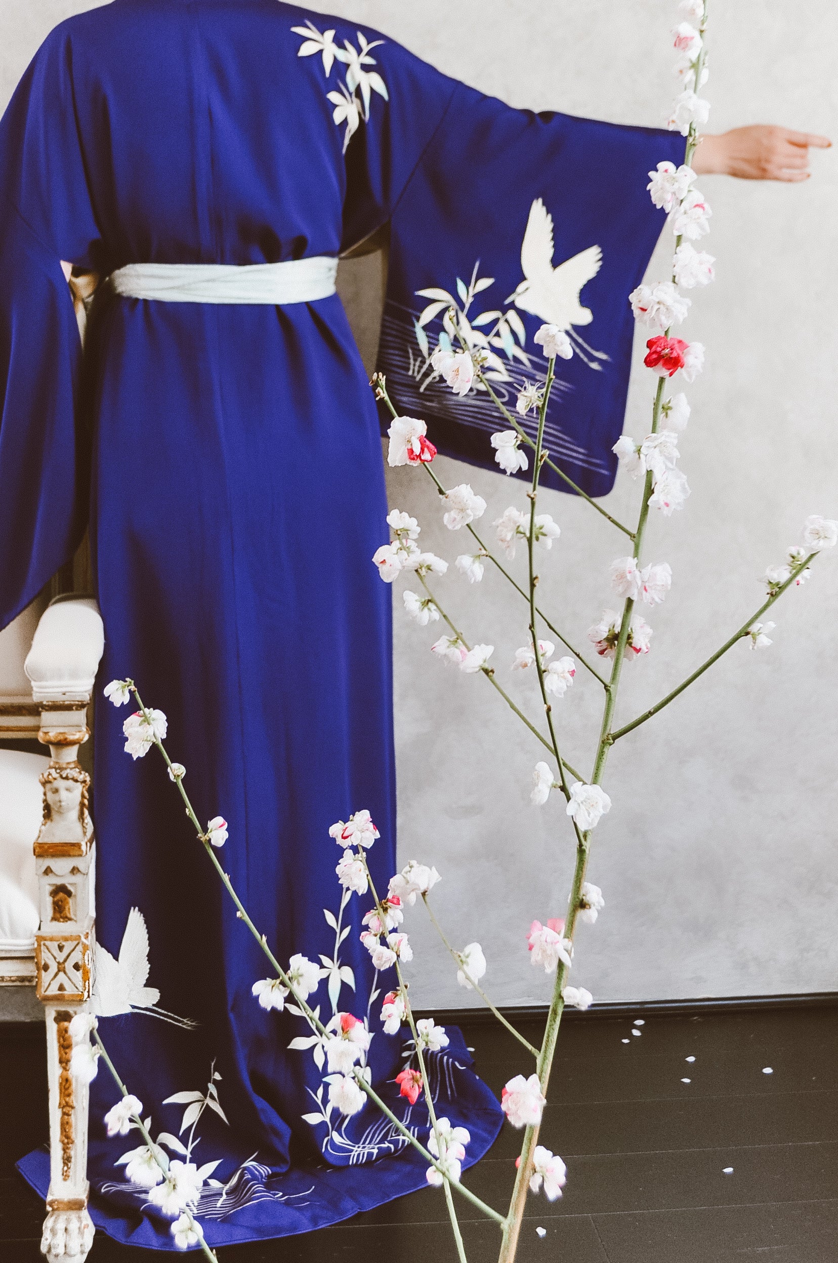 Dance of White Heron Vintage Kimono