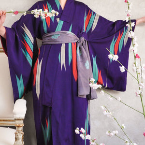 Arrow of Love Taisho Style Antique Silk Kimono