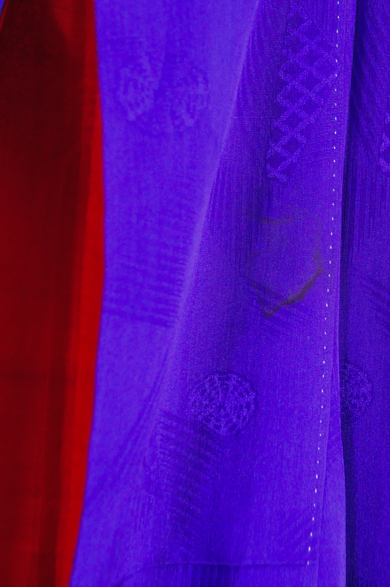 Amethyst of Autumn Silk Jacquard Antique kimono with Ageha Kamon