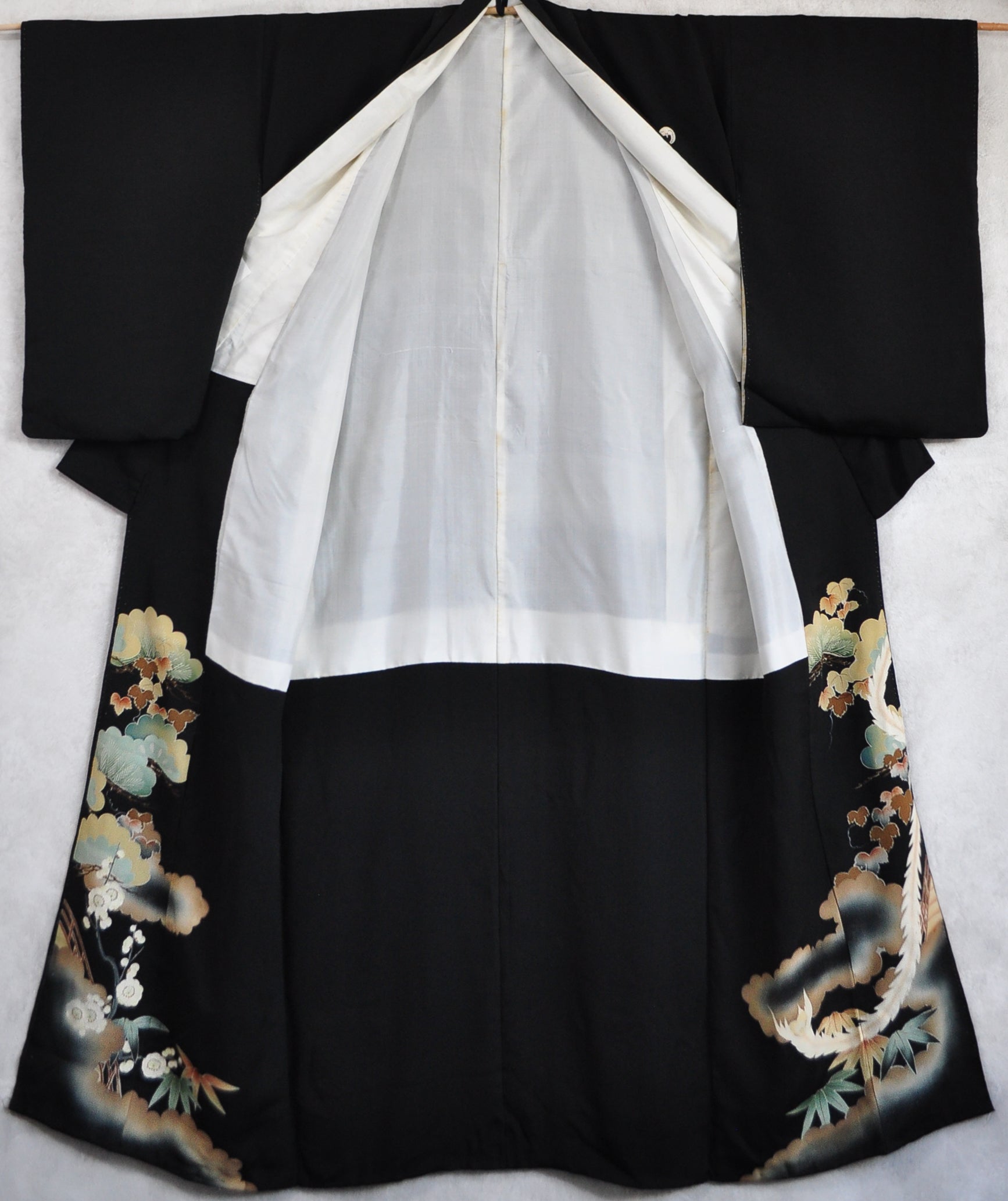 Fuji Kamon Phoenix Rising Antique Tomesode Kimono