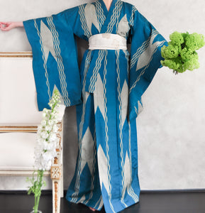 Blue Ocean Opal Antique Kimono
