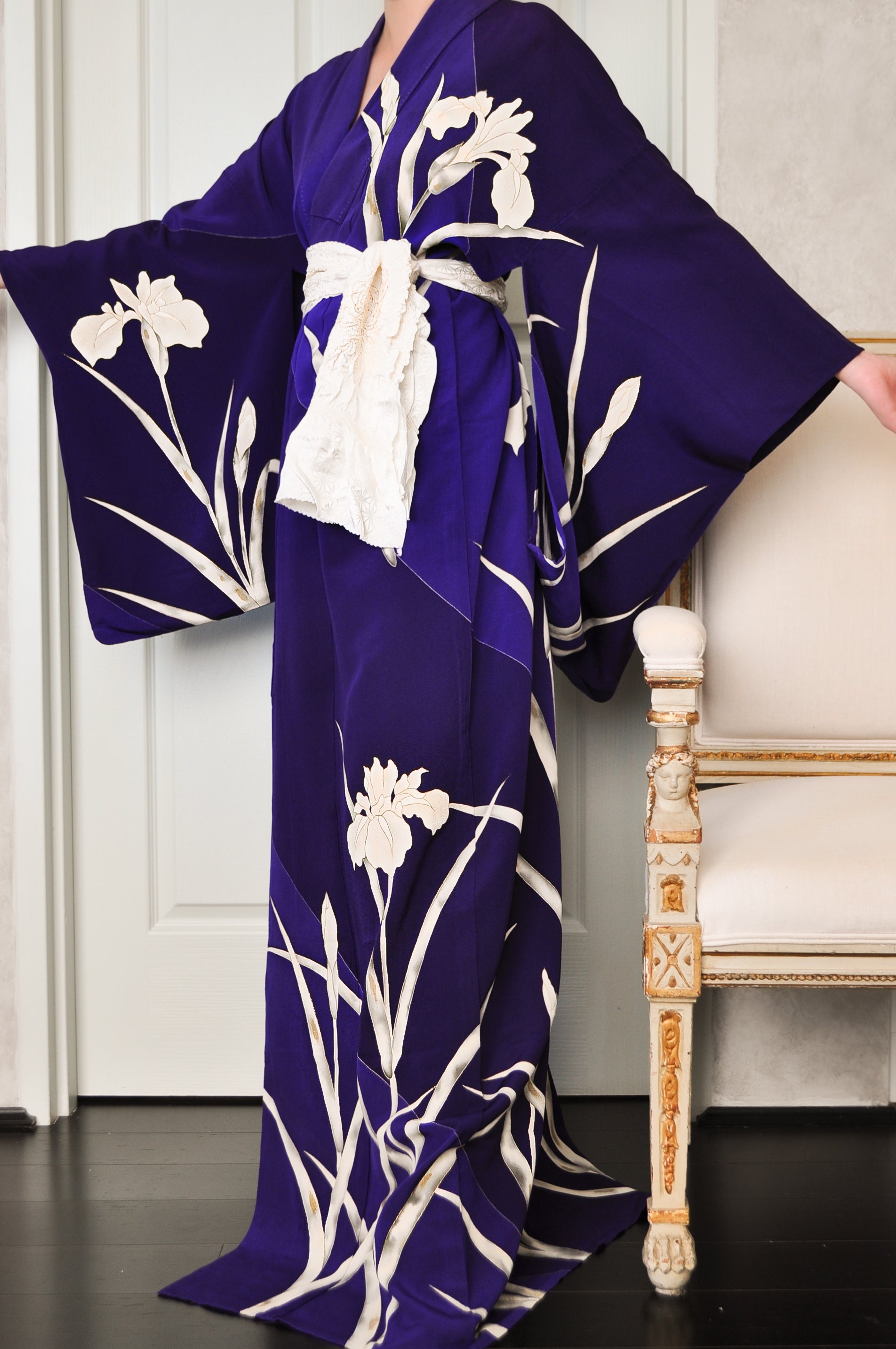 Hanashobu Iris Vintage Kimono