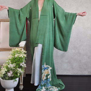 Ageha Kamon Phoenix Rising Antique Kimono