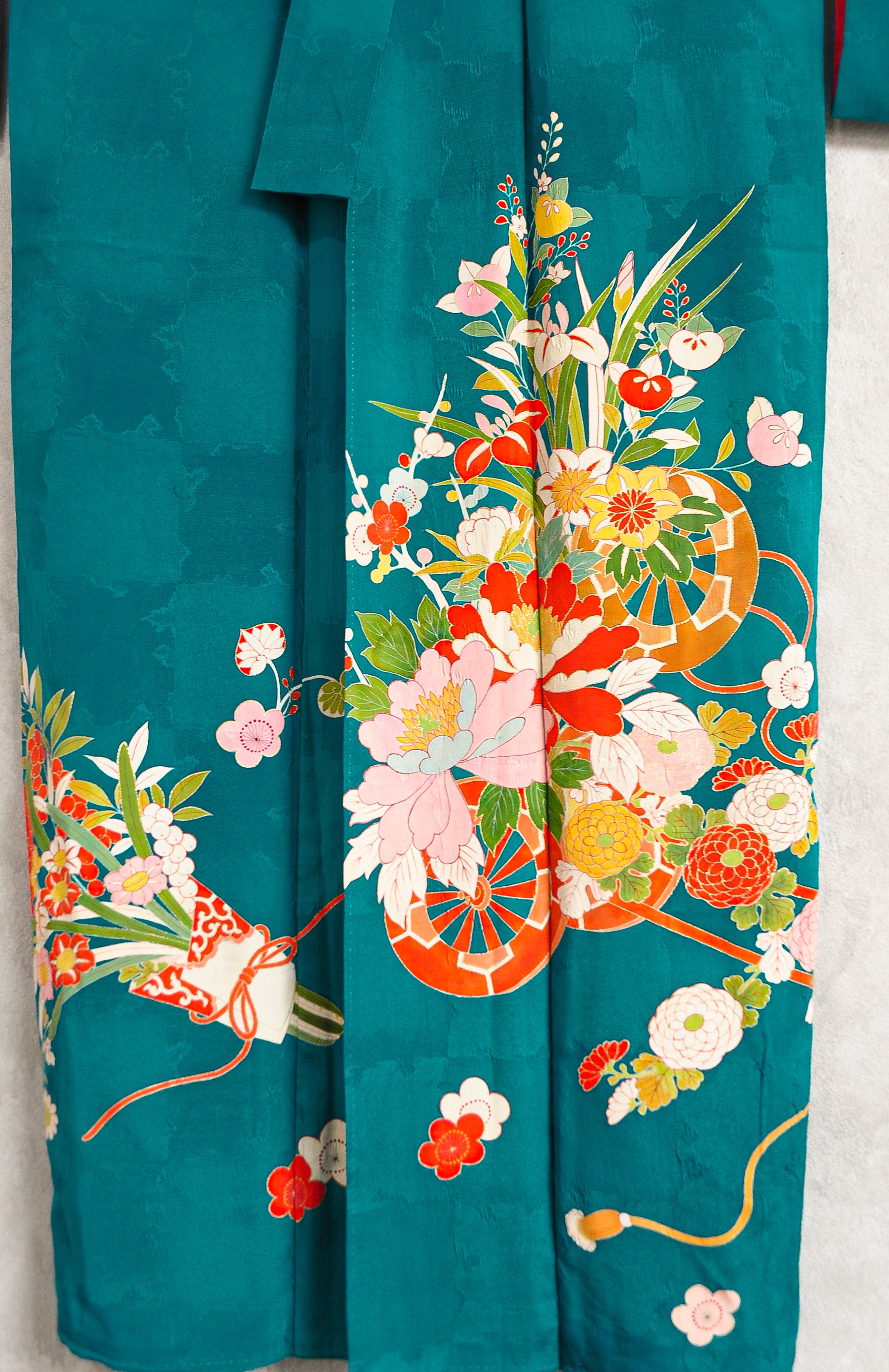 Eyes like Deep Lake Jacquard Silk Antique Kimono