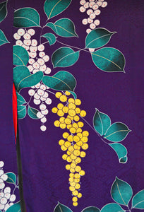 Love Vine Jacquard Silk Antique Kimono