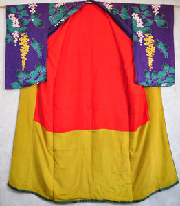 Love Vine Jacquard Silk Antique Kimono