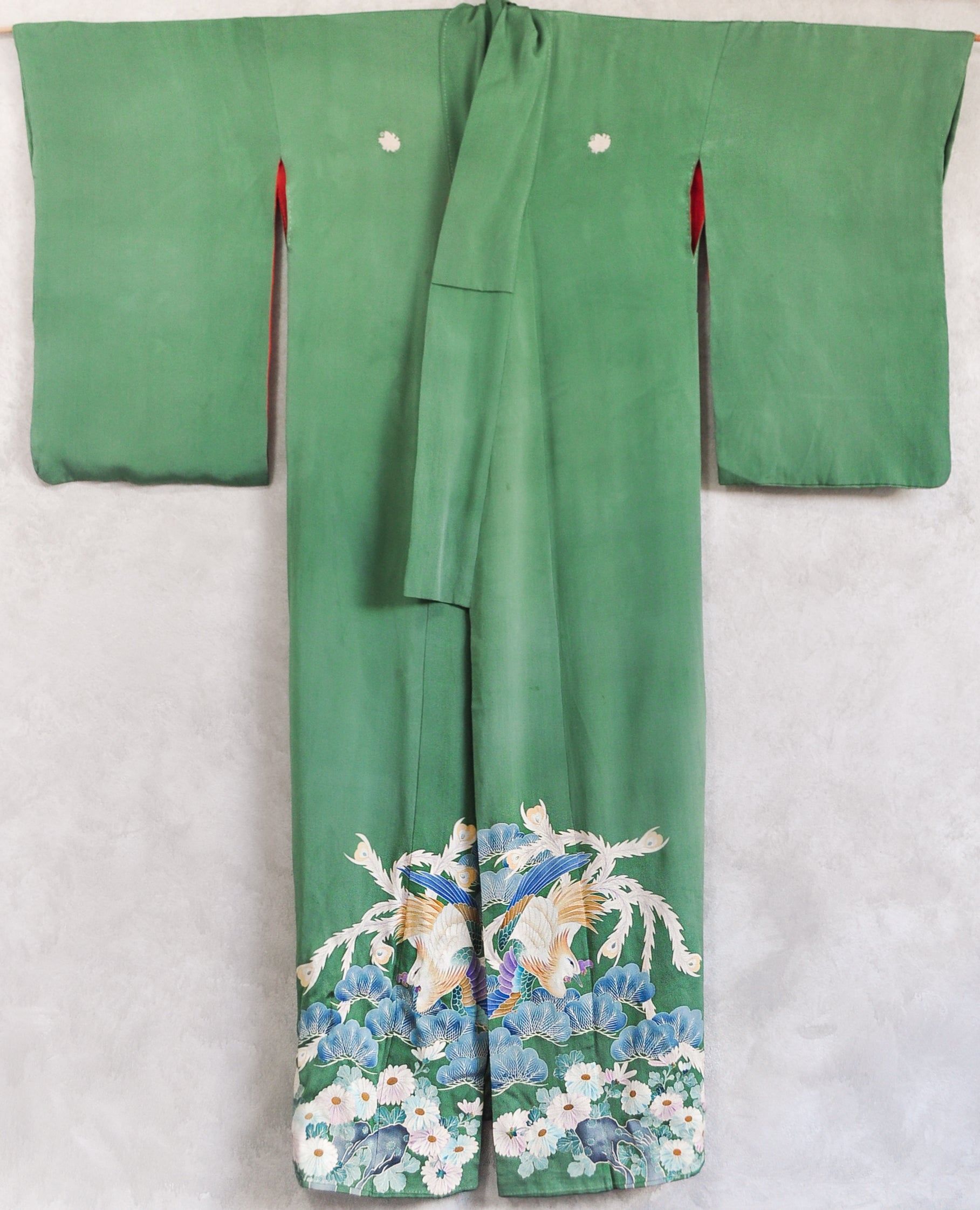 Ageha Kamon Phoenix Rising Antique Kimono