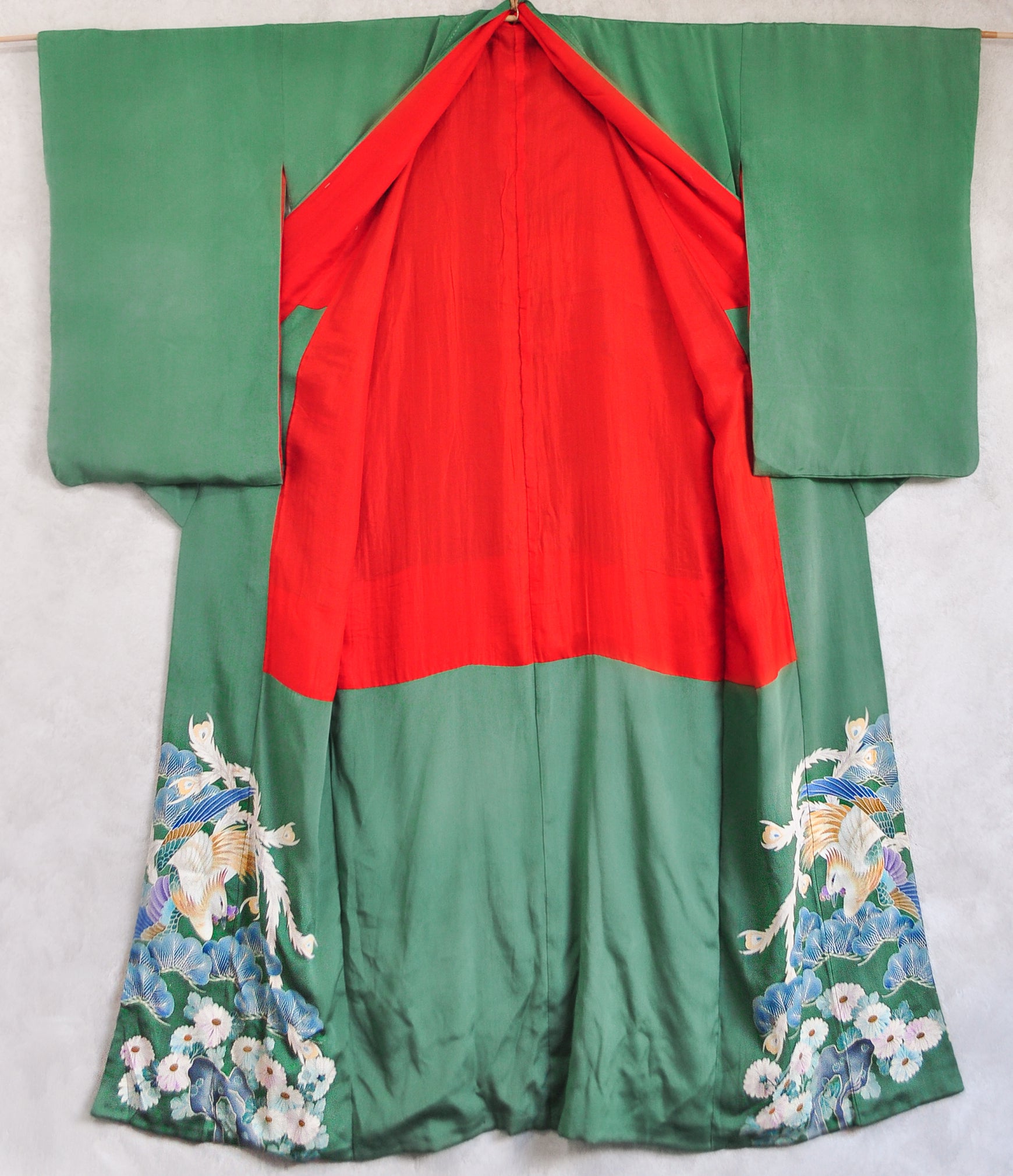Ageha Kamon Phoenix Rising Antique Kimono