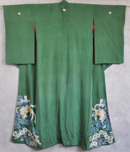 Ageha Kamon Phoenix Rising Antique Kimono