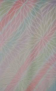 Rainbow Haze Chrysanthemum pattern Rinzu Silk Vintage Juban Kimono