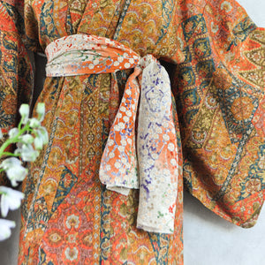 Cherry Blossom Textured Silk Multipurpose Fabric/Belt