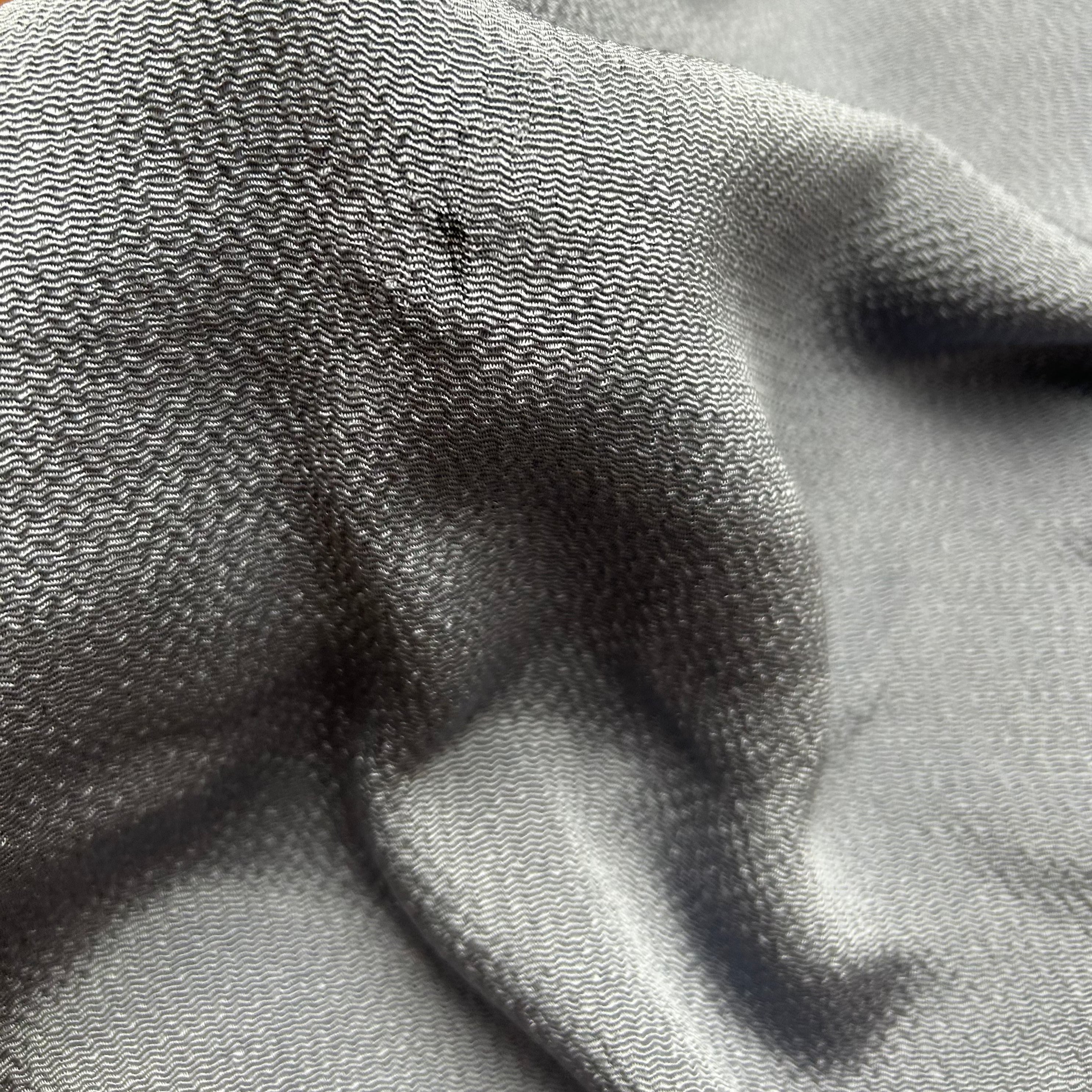 Stingray Silver Silk Chirimen Obiage Belt