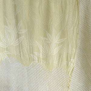 Golden Bamboo Shibori Jacquard Silk Antique Obiage Belt