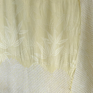 Golden Bamboo Shibori Jacquard Silk Antique Obiage Belt