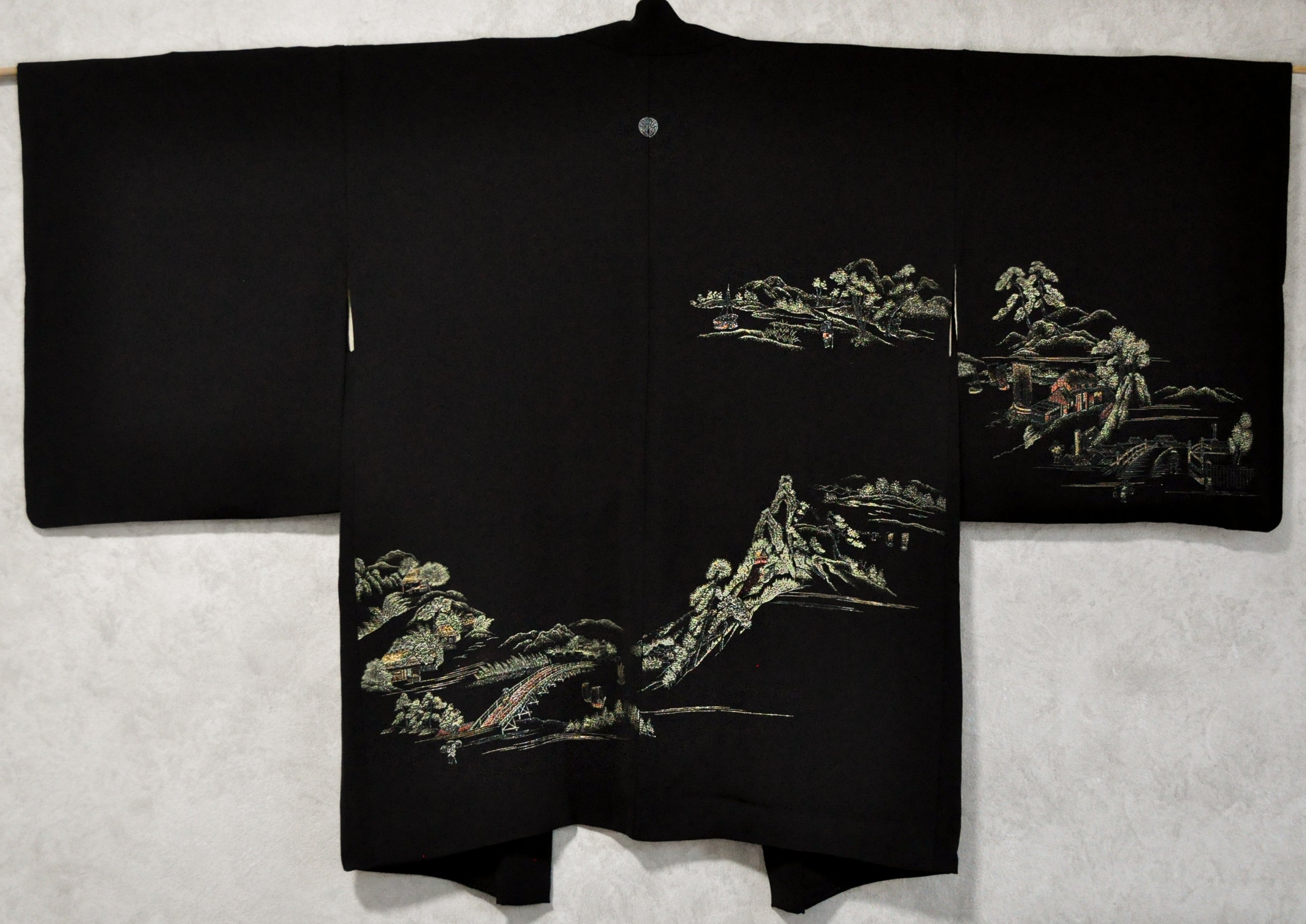 Evening Stars Lurex Embroidery Silk Vintage Kimono Jacket