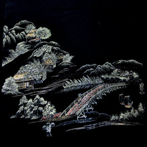 Evening Stars Lurex Embroidery Silk Vintage Kimono Jacket
