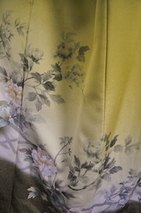 She who travels for Hand paint Silk Kimono Robe