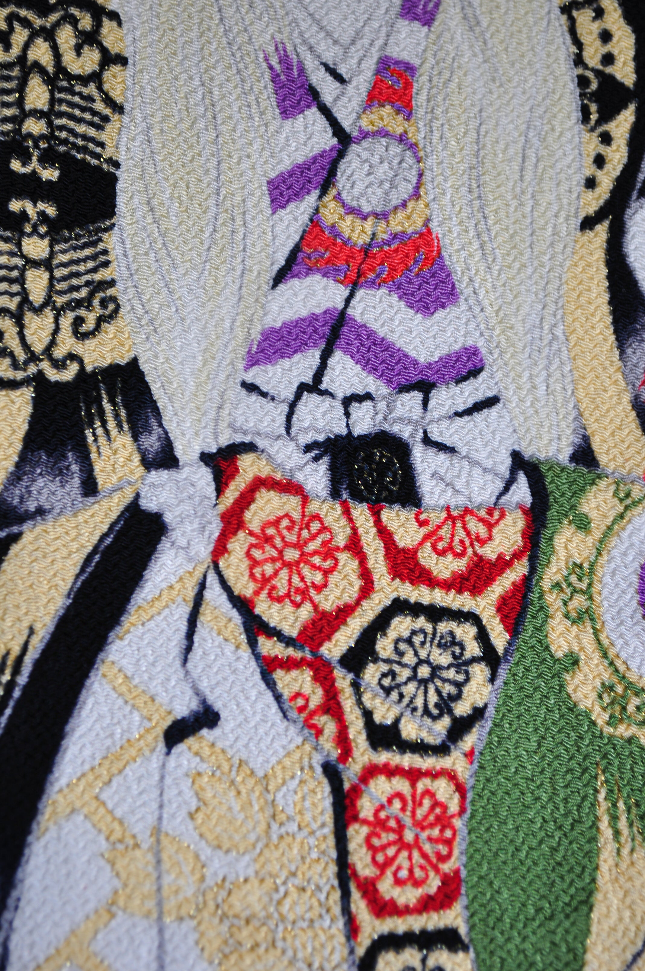 Renjishi Kabuki Dance Vintage Furoshiki Wrapping Cloth