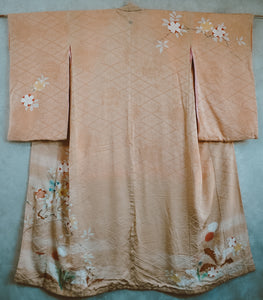 Cloud Dancing 40s Silk Semi Antique Kimono