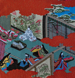 Tale of Genji Theme Vintage Furoshiki Wrapping Cloth