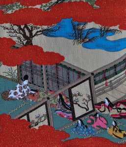 Tale of Genji Theme Vintage Furoshiki Wrapping Cloth