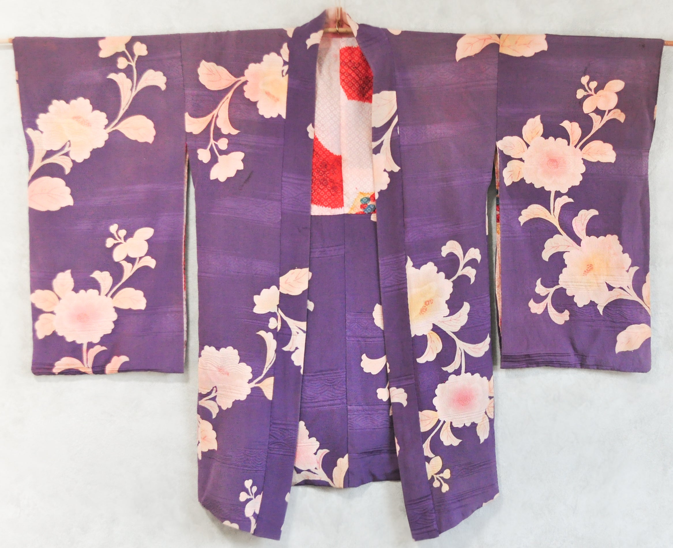 Camellia Breeze Antique Silk Jacquard Haori Kimono