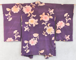 Camellia Breeze Antique Silk Jacquard Haori Kimono