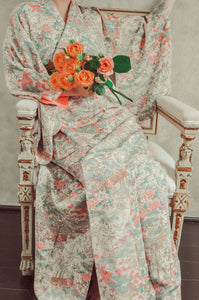 Four Seasons Silk Chirimen Vintage Kimono