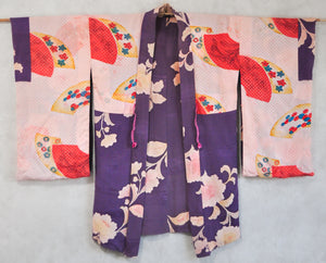 Camellia Breeze Antique Silk Jacquard Haori Kimono