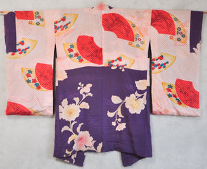 Camellia Breeze Antique Silk Jacquard Haori Kimono