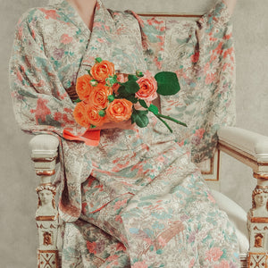 Four Seasons Silk Chirimen Vintage Kimono