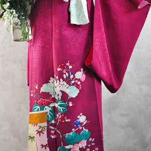 Azalea 40s Semi Antique Textured Silk Kimono Robe