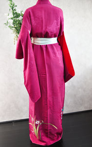 Azalea 40s Semi Antique Textured Silk Kimono Robe