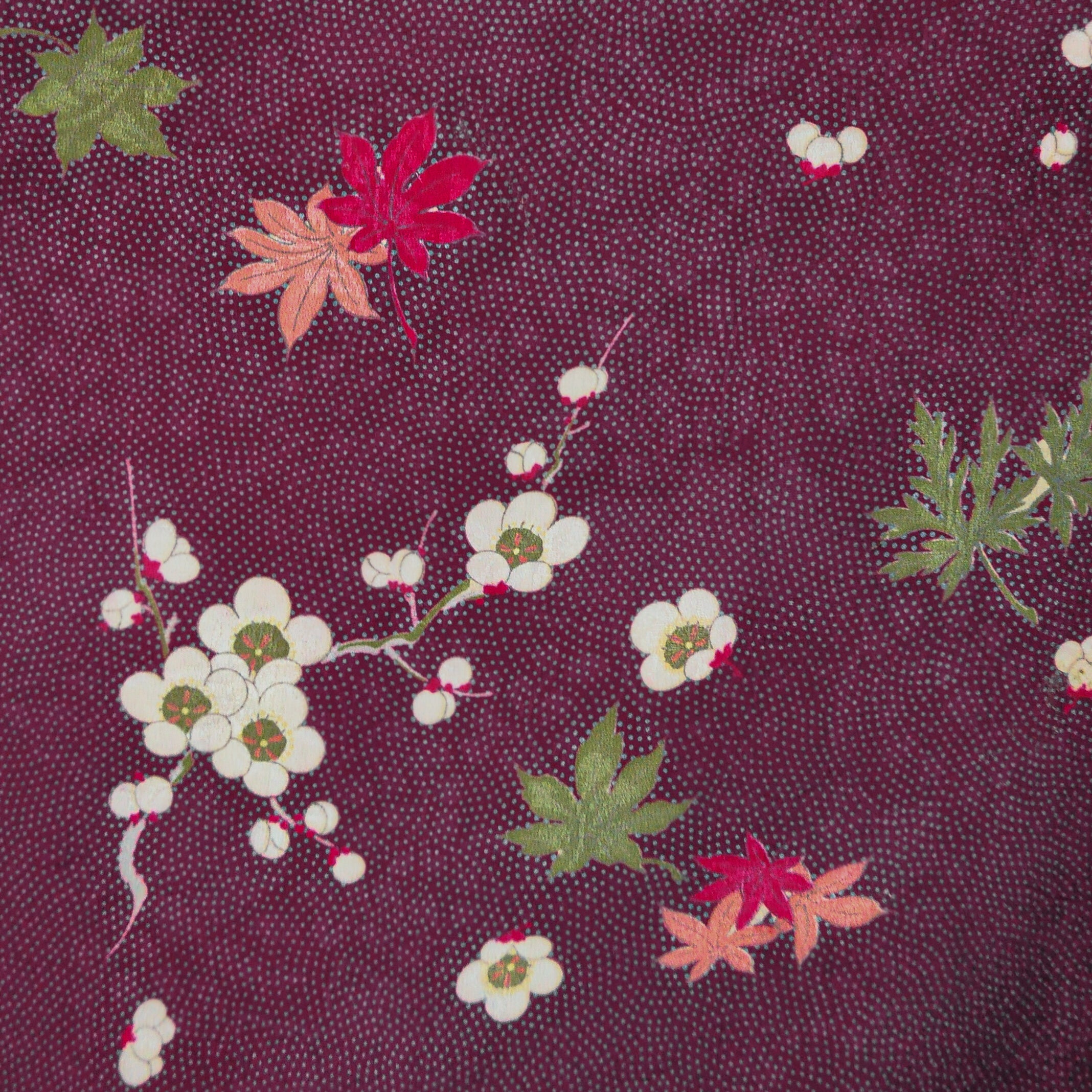 Tale of Genji Antique Jacquard Silk Vintage Haori Kimono