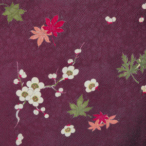 Tale of Genji Antique Jacquard Silk Vintage Haori Kimono