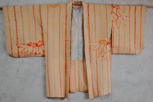 Lullaby at Sunrise Bamboo Pattern Full Shibori Vintage Kimono Haori Jacket