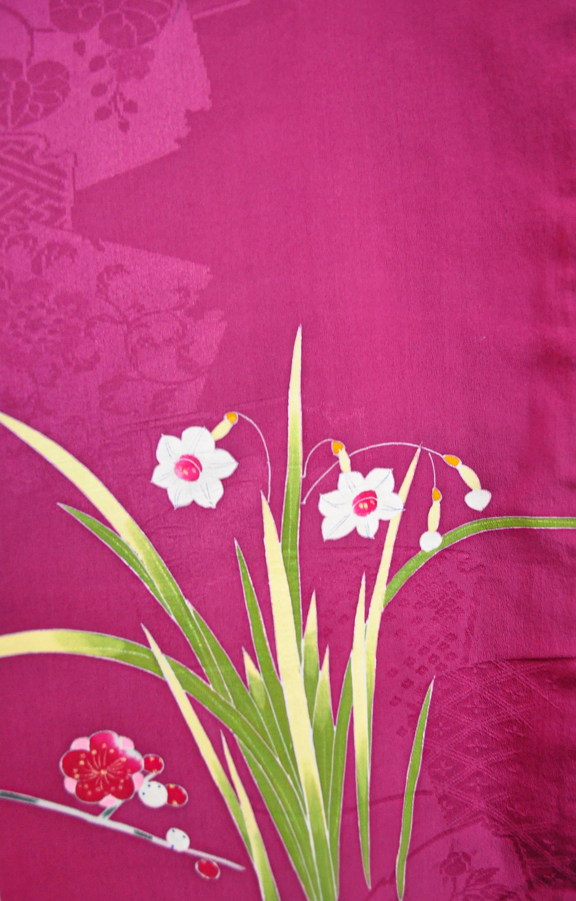 Azalea 40s Semi Antique Textured Silk Kimono Robe
