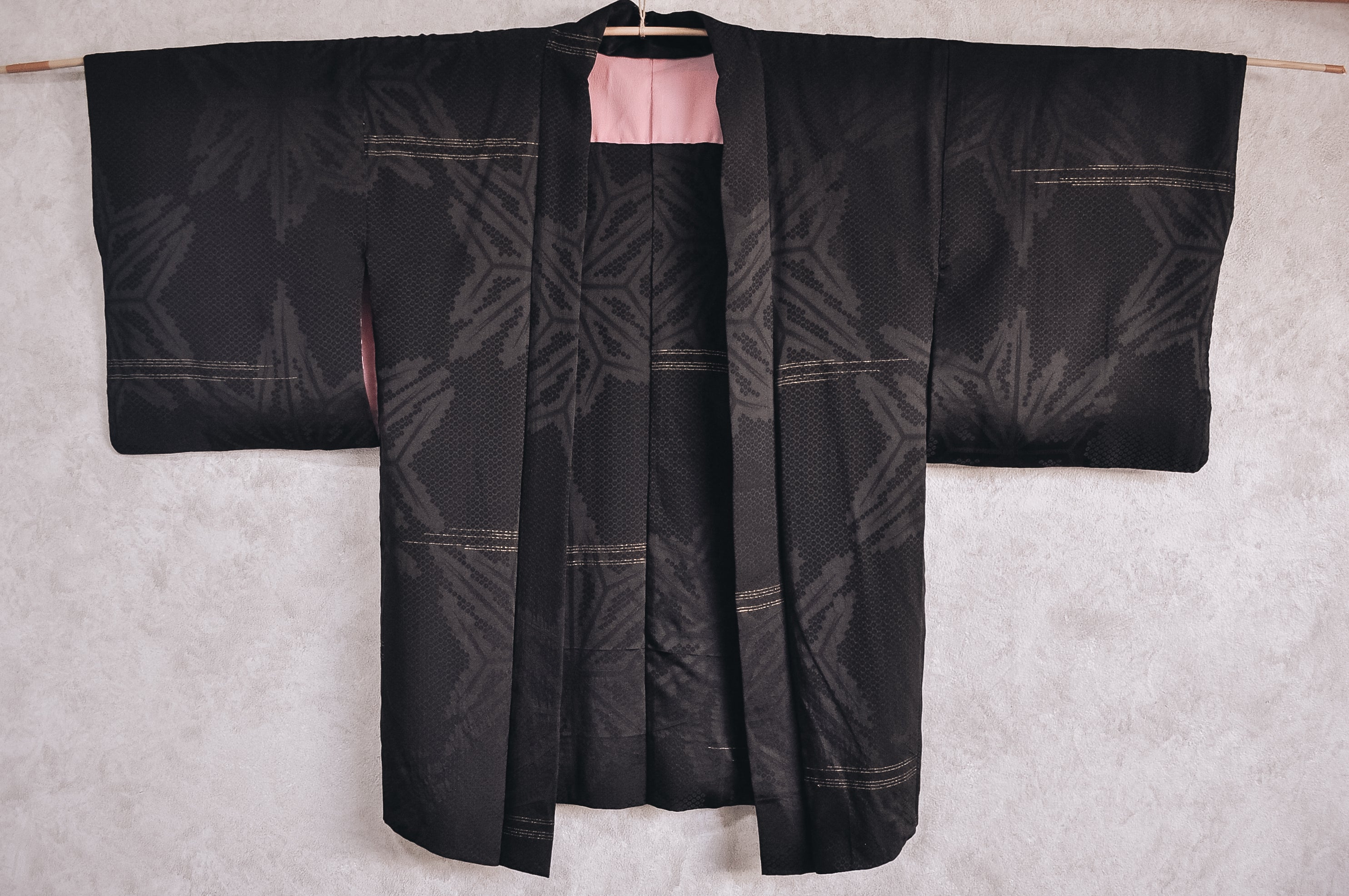 Panther Starburst 60S Vintage Silk Kimono Haori Jacket