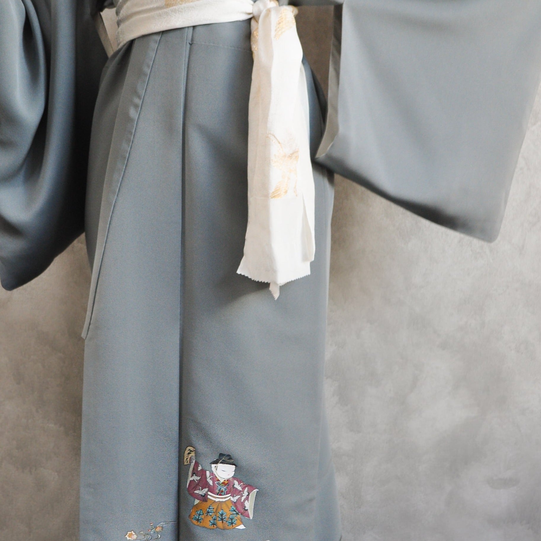 Noh Play Ombre Colour Vintage Kimono Robe