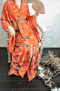 Madame Monet Silk Crepe Kimono Robe