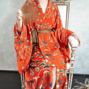 Madame Monet Silk Crepe Kimono Robe