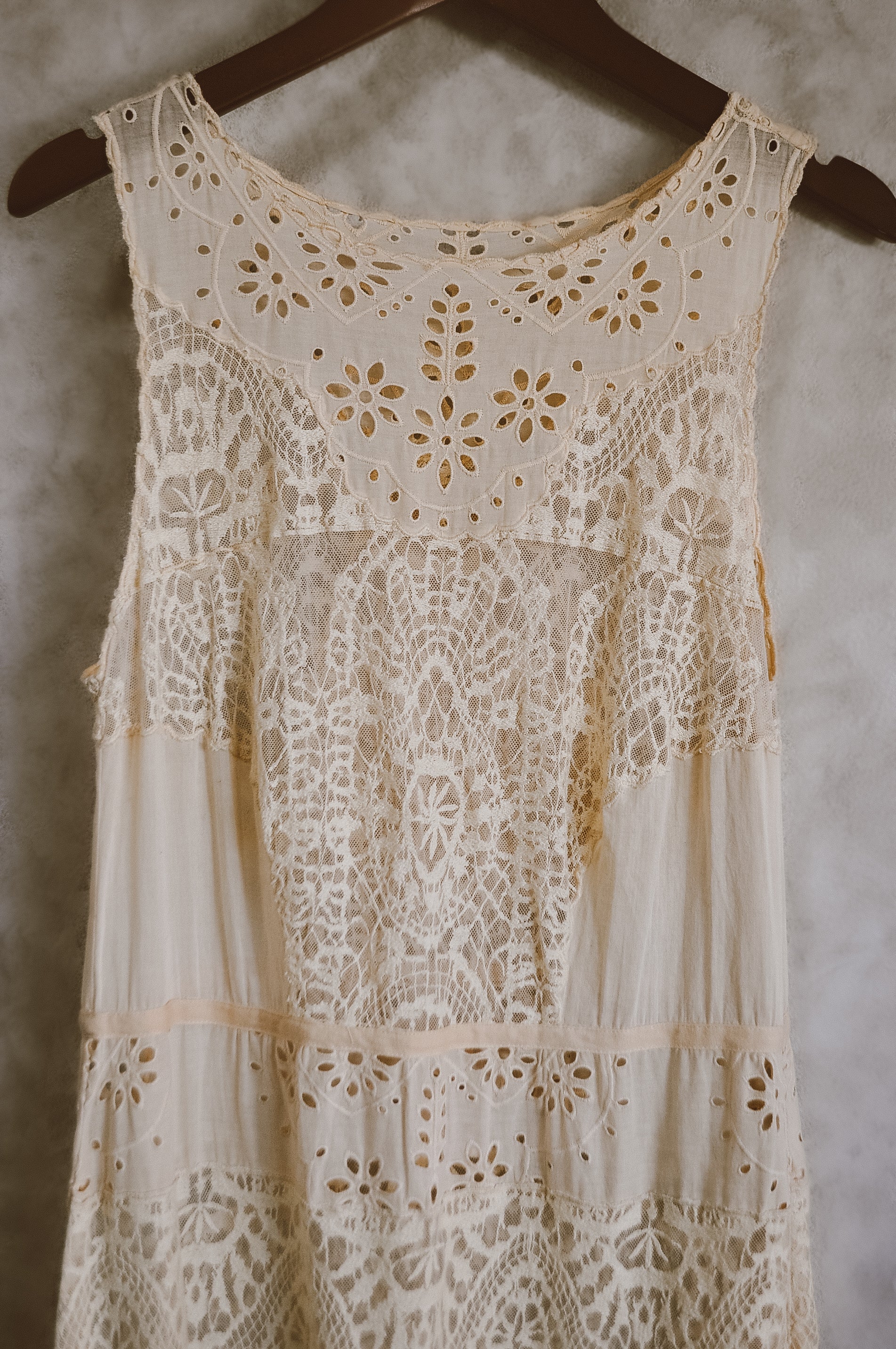 Victorian Dream Romance Lace and Embroidery Gown