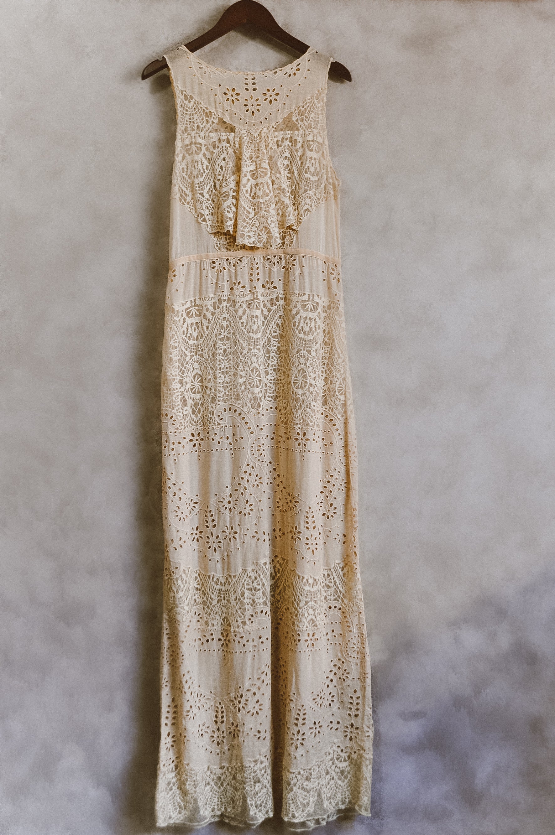 Victorian Dream Romance Lace and Embroidery Gown