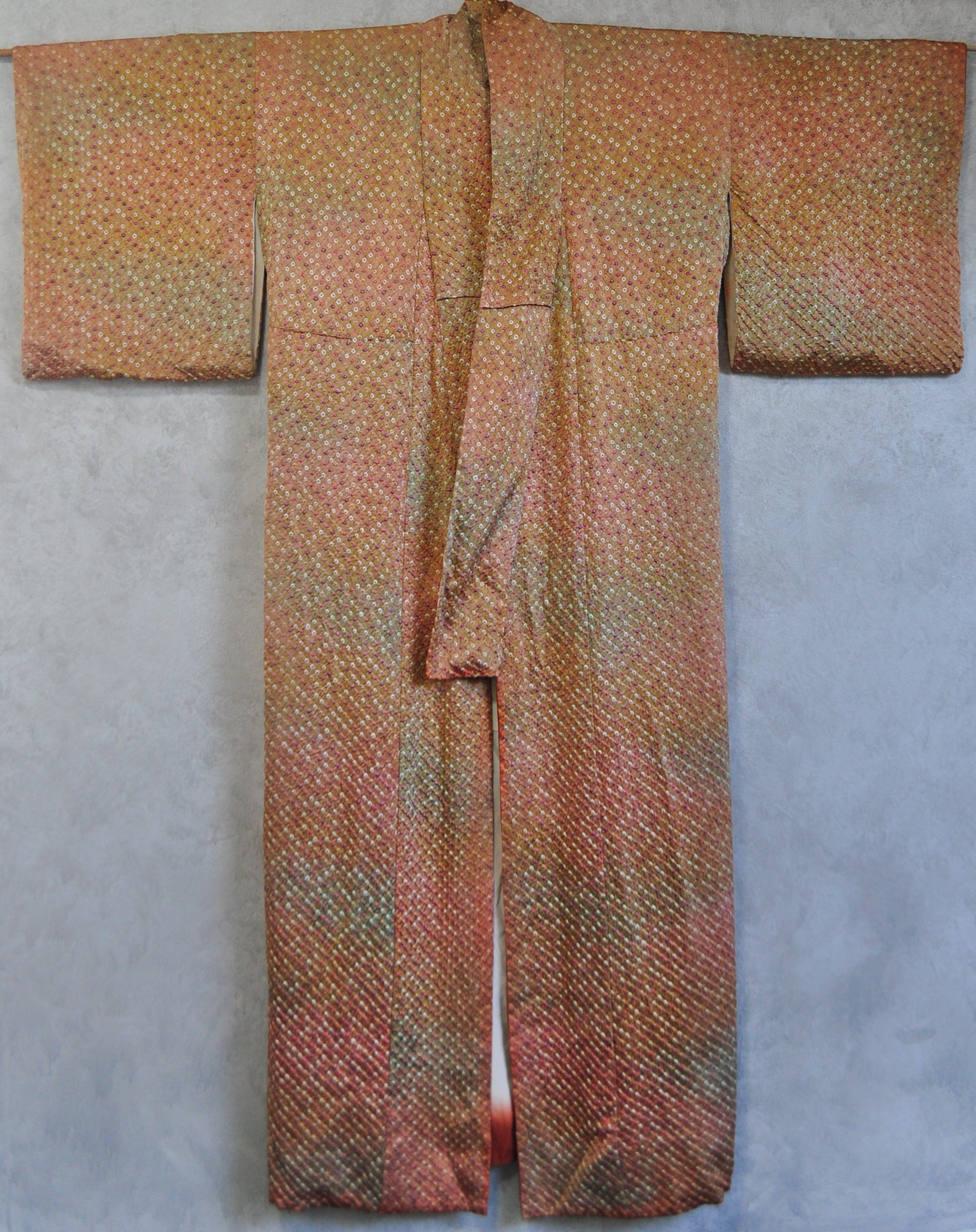 Blessed with Stars Full Shibori 60s Vintage Silk Kimono Robe