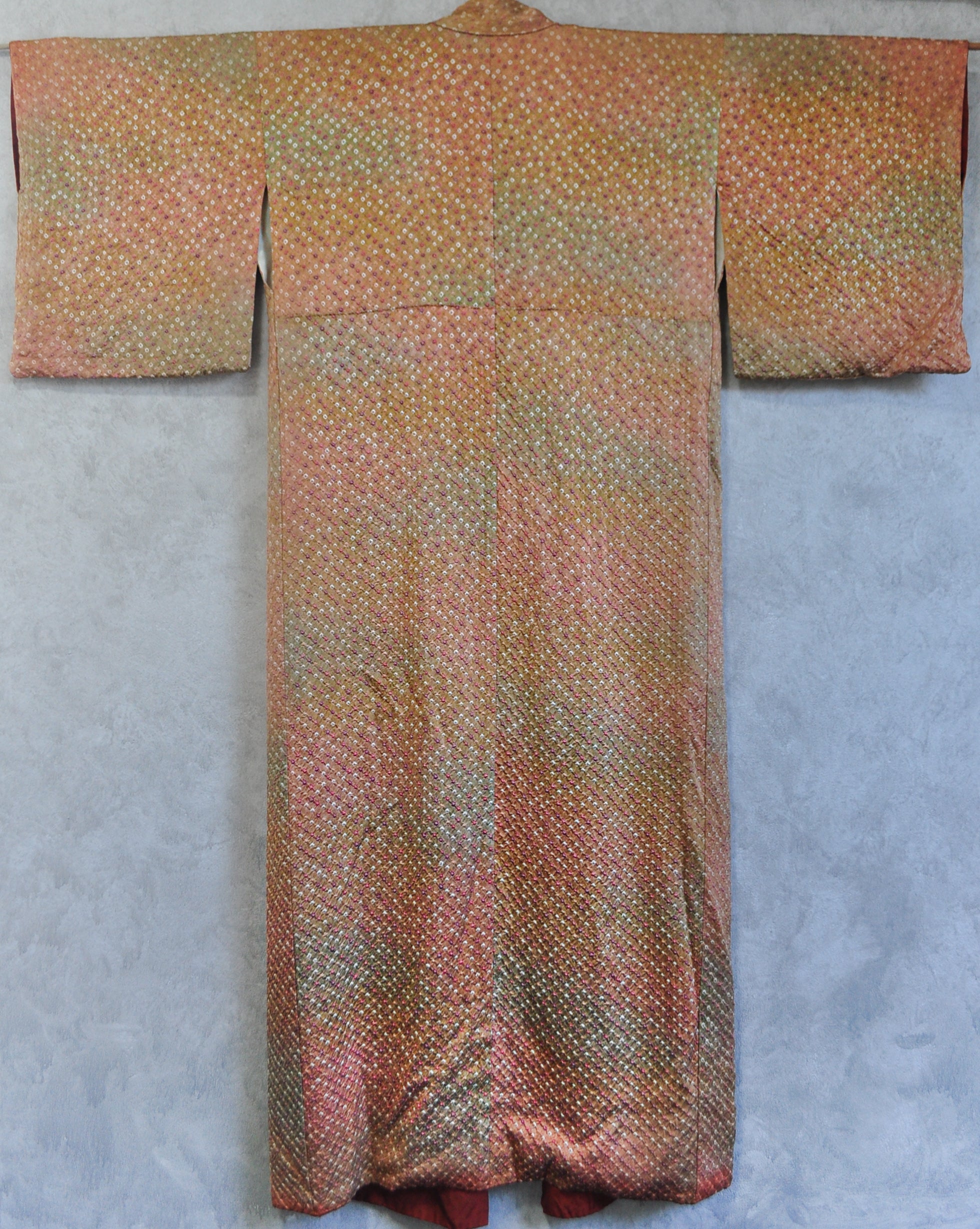 Blessed with Stars Full Shibori 60s Vintage Silk Kimono Robe