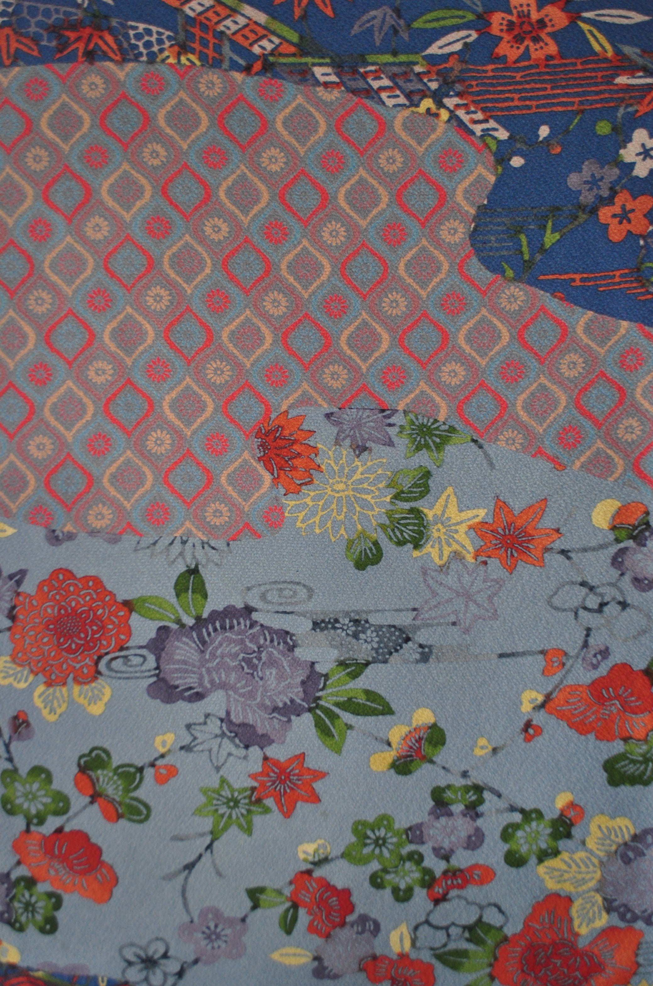 Horizon Blue Water colour Landscape vintage Kimono Robe