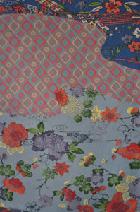 Horizon Blue Water colour Landscape vintage Kimono Robe
