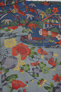 Horizon Blue Water colour Landscape vintage Kimono Robe
