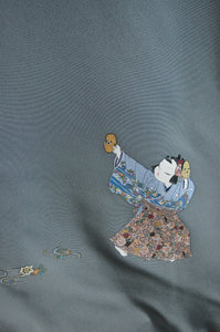 Noh Play Ombre Colour Vintage Kimono Robe
