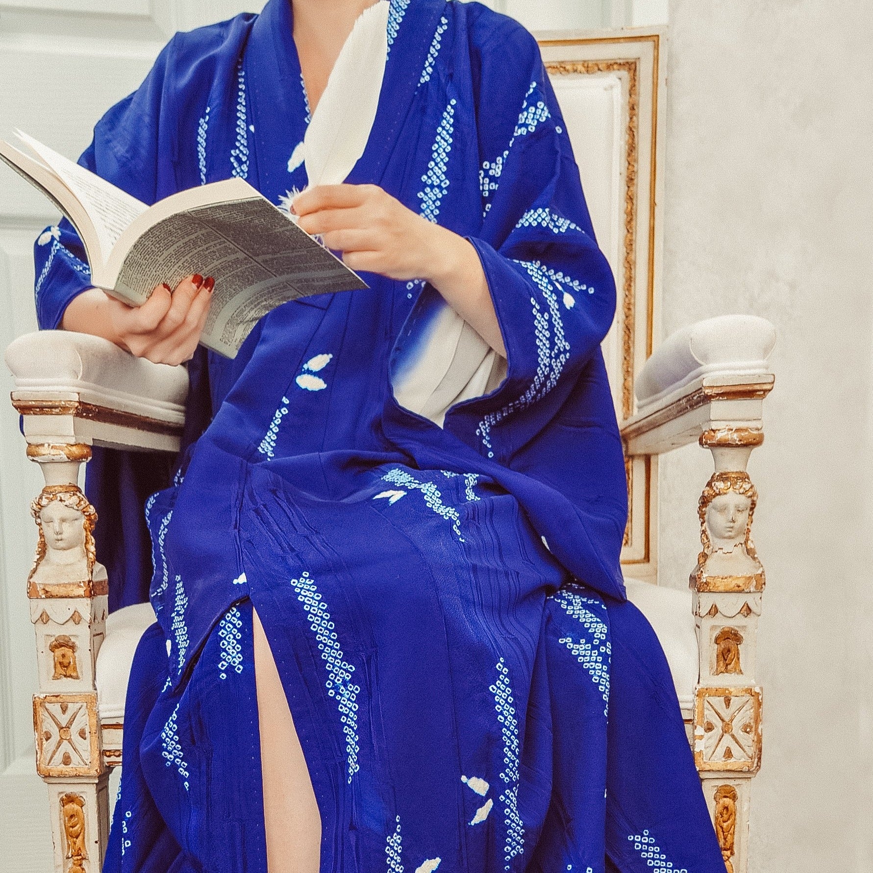 Princess Kaguya Shibori and Jacquard Vintage Kimono